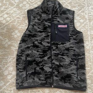 Grey and black Vineyard Vines vest